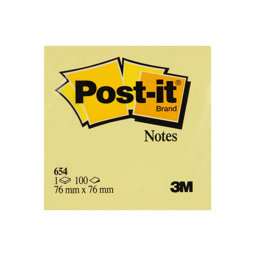 3M Post It Yapışkan Not Kağıdı Sarı 100Yp 76x76 654