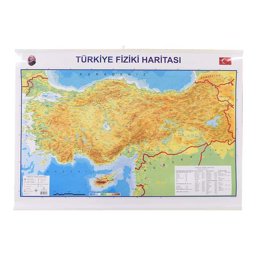 Inter Askılı Türkiye Haritası Siyasi-Fiziki Çift Taraflı Çıtalı INT-820