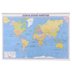 Inter Askılı Dünya Haritası Siyasi-Fiziki Çift Taraflı Çıtalı 70x100 cm INT-819, Resim 1