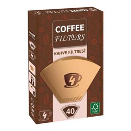 Coffee Filters Filtre Kahve Kağıdı 1x4 40lı