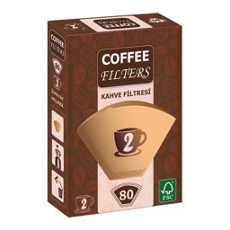 Coffee Filters Filtre Kahve Kağıdı 1x2 80'li