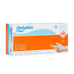 Dolphin Lateks Pudrasız Muayene Eldiveni Medium 100lü