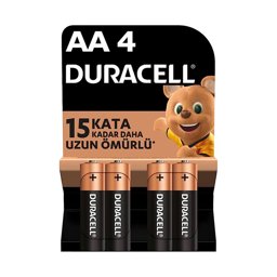 Duracell Alkaline AA Kalem Pil 4'lü Paket resmi