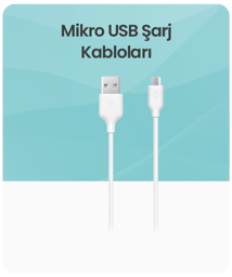 Mikro USB Şarj Kabloları kategorisi için resim